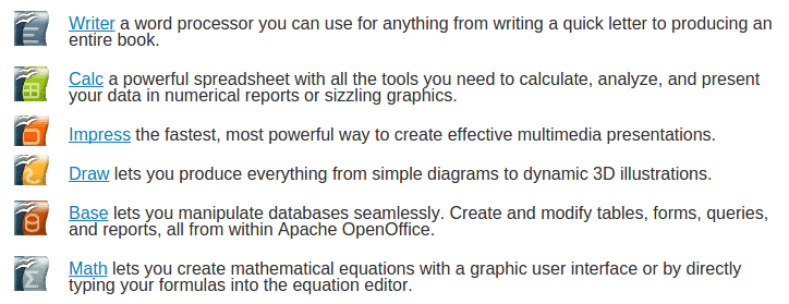 Open office example