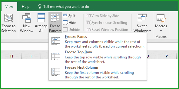 Excel Freeze panes option - beginner excel tip 