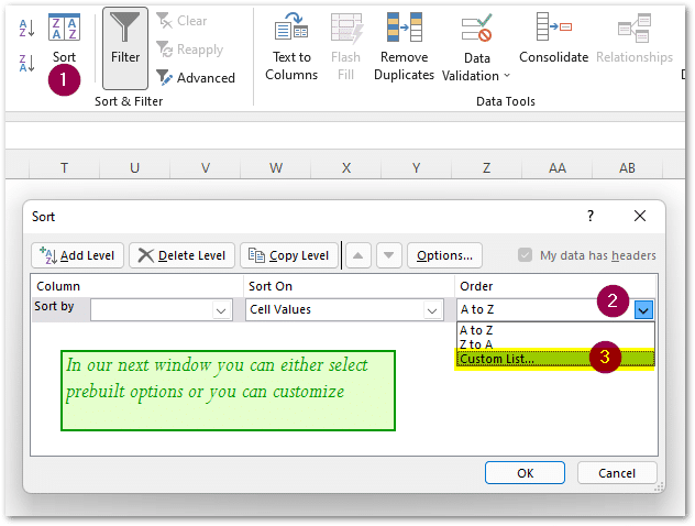 Best Excel tips and tricks -  custom sort