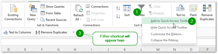 best excel tips and tricks - quick access toolbar