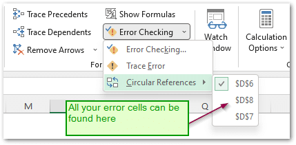 excel circular errors - best excel tips and tricks