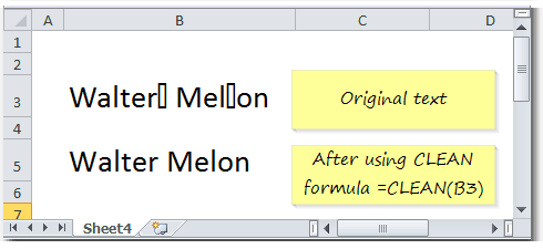 Use clean formula to remove Nonprintable or Hidden characters-min